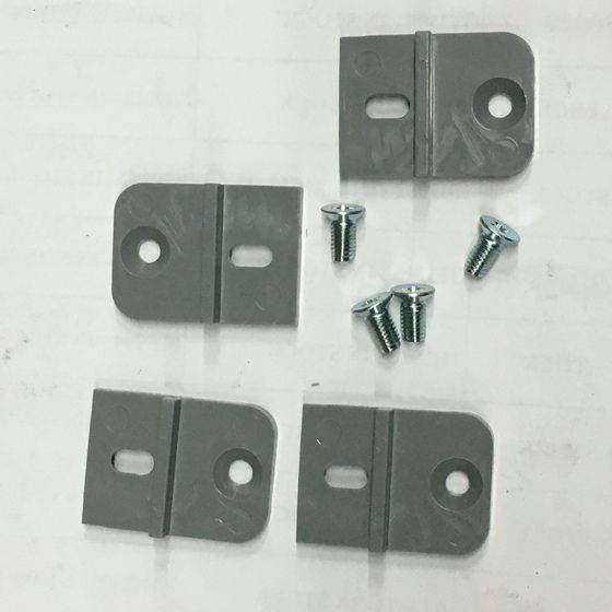 Jaycar Mounting Plate Set – Dark Grey, 4-Piece with Screws