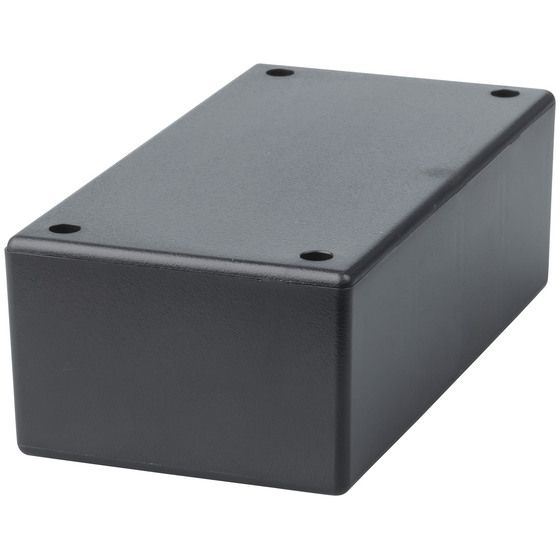 Jaycar Jiffy Box Enclosure – Black – 130 × 68 × 44 mm