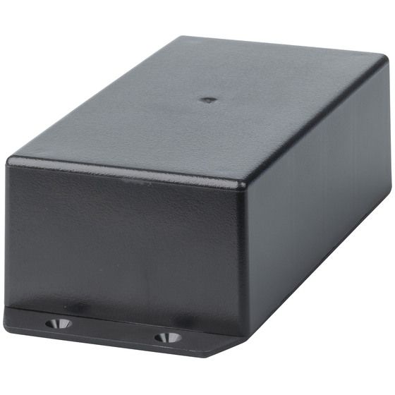 Jaycar Jiffy Box with Mounting Flange – Black – 130 × 68 × 44 mm (UB3)