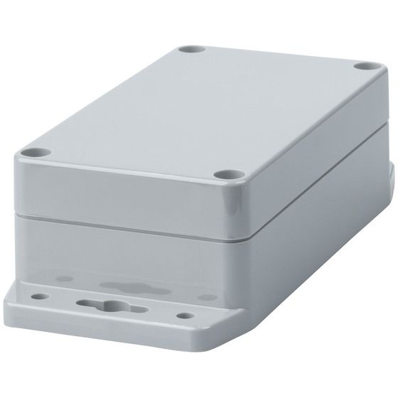 Jaycar IP65 Sealed ABS Enclosure 115 x 65 x 40mm – Dark Grey, Mounting Flange, Neoprene Gasket