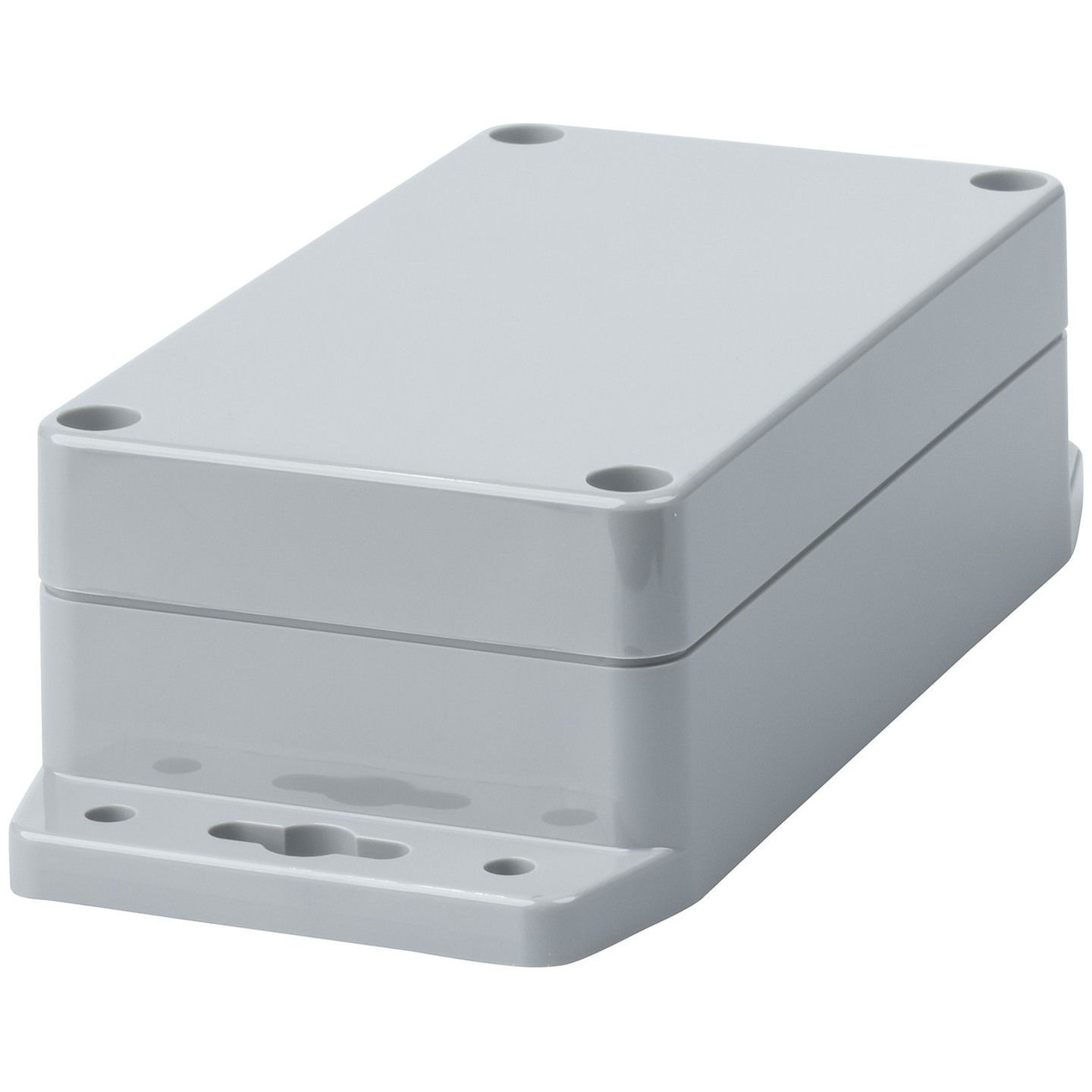 IP65 Sealed ABS Enclosures - Dark Grey with Mounting Flange - 115x65x40mm