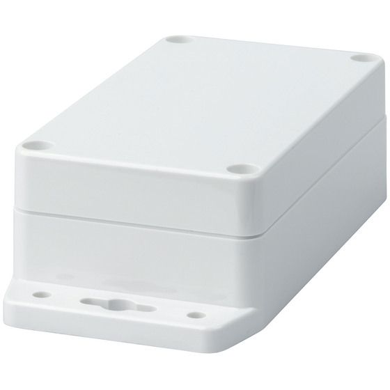 IP65 SEALED POLYCARBONATE ENCLOSURES - LIGHT GREY WITH MOUNTING FLANGE - 115(W) X 65(D) X 40(H)MM