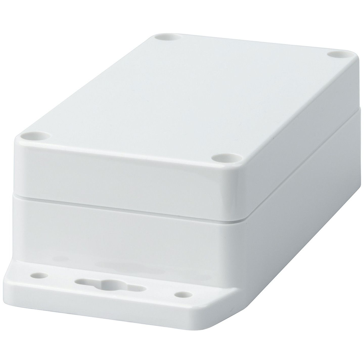 IP65 Sealed Polycarbonate Enclosures - Light Grey with Mounting Flange - 115W x 65D x 40Hmm