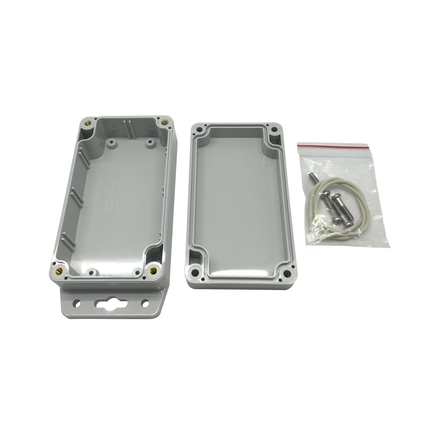 IP65 Sealed Polycarbonate Enclosures - Light Grey with Mounting Flange - 115W x 65D x 40Hmm