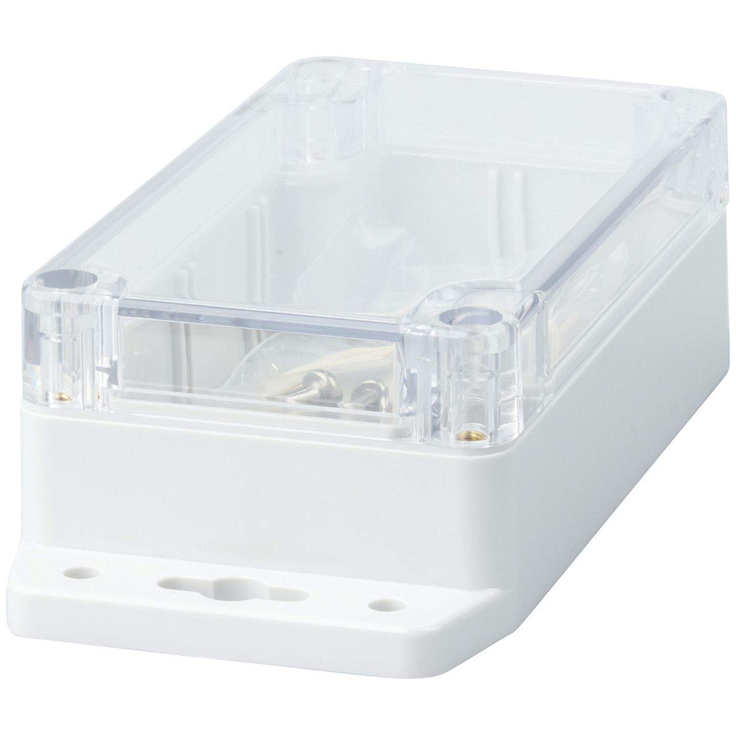 IP65 Sealed Polycarbonate Enclosure with Mounting Flange - 115W x 65D x 40Hmm