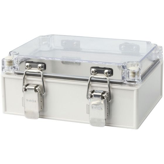 Jaycar Medium ABS IP66 Enclosure – Clear Cover, 1.8mm Galvanised Chassis, 175×125×75mm