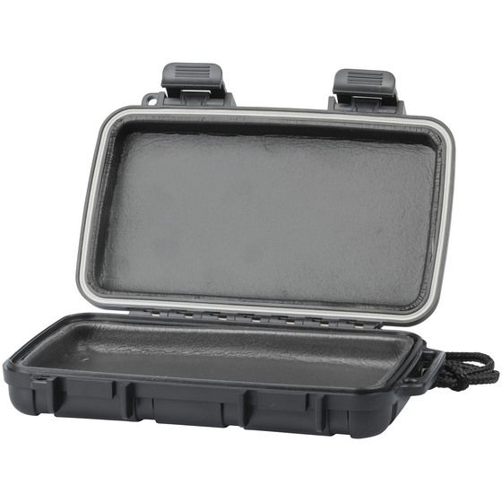 BLACK WATERPROOF ABS PLASTIC CASE - 182 X 120 X 42MM