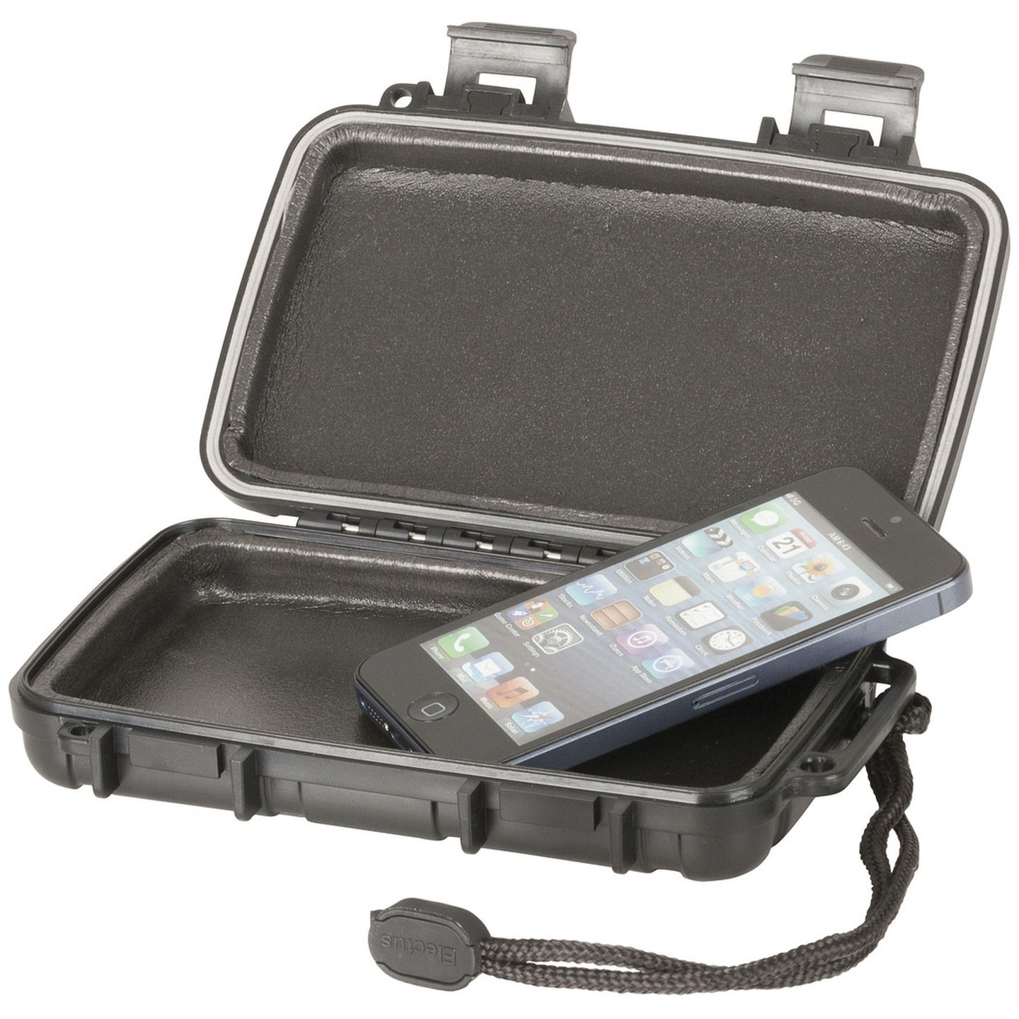 Black Waterproof ABS Plastic Case - 182 x 120 x 42mm