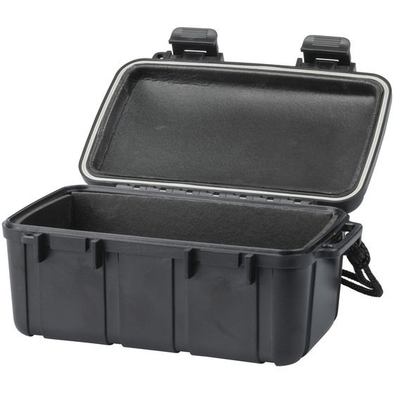 Jaycar Black Waterproof ABS Case 182 x 120 x 75mm – IPX8 Rugged Storage with Foam Lining and Lanyard
