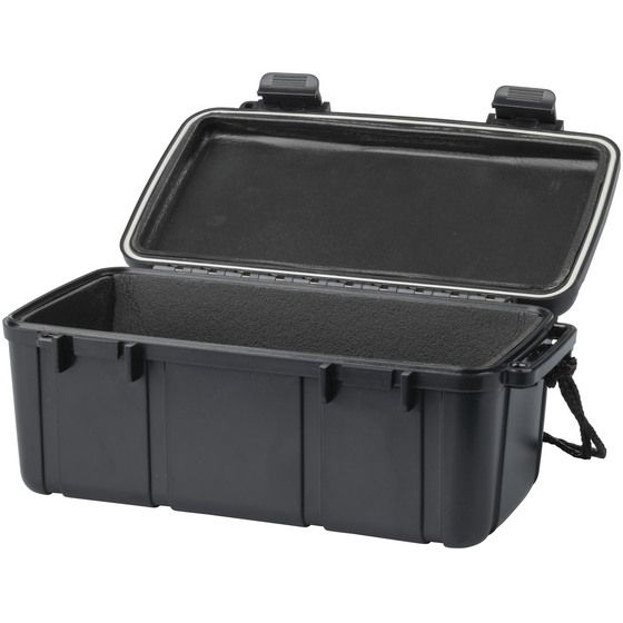 Jaycar Black Waterproof ABS Case 210 x 120 x 90mm – IPX8 Rugged Storage with Foam Lining and Lanyard