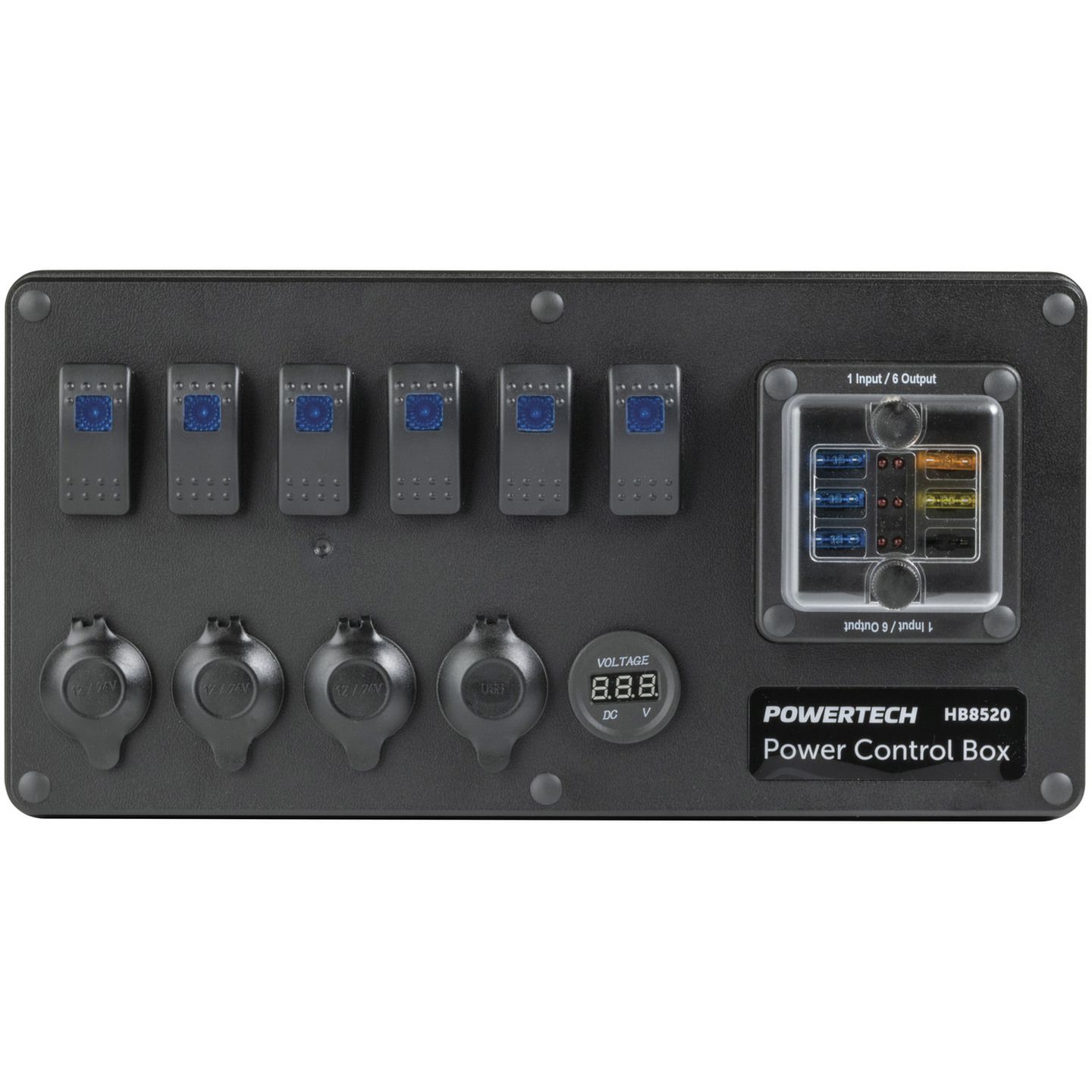 Powertech DC Control Box for External Battery with Voltage Display