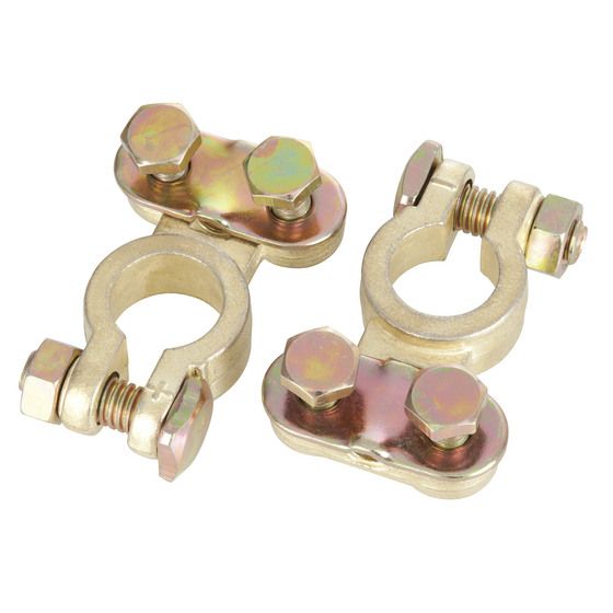 Universal Saddle Clamp Battery Terminals – Positive & Negative Pair | Jaycar HC4030