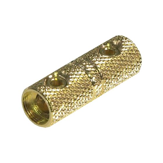 Jaycar Gold-Plated High Current Cable Joiner – 4GA with Heatshrink Tube