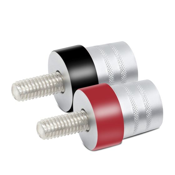 Jaycar M8 SAE Battery Post Adaptor – Marine Grade Forged Brass, Chrome Plated (Pair)