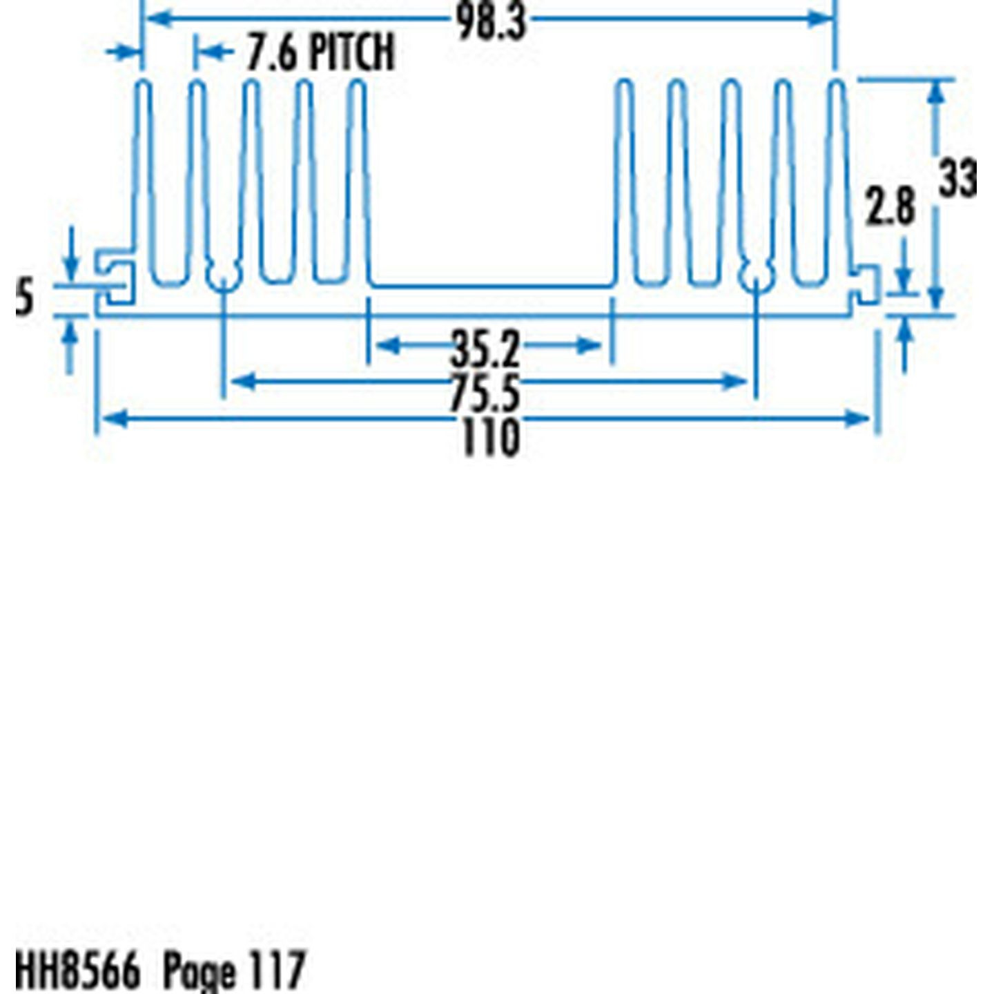 Versatile Heavy Duty Heatsink - 72mm Long