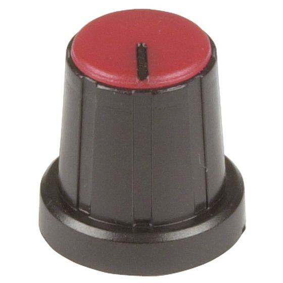 Jaycar Red Push-On Knob for 1/4 in. Shaft – No Screws, Just Push On
