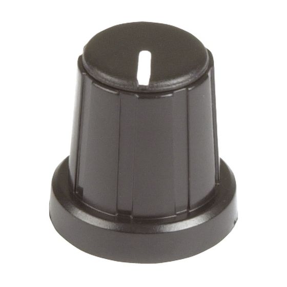 Jaycar Black Push-On Knob for 1/4 in. Shaft – No Screws, Just Push On