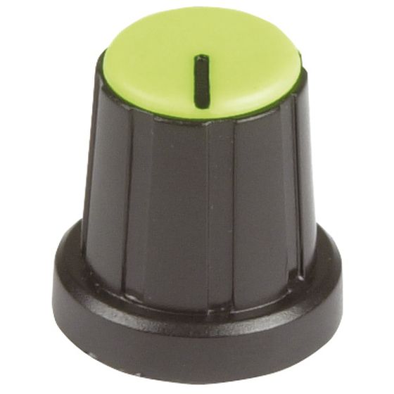 Jaycar Green Push-On Knob for 1/4 in. Shaft – No Screws, Just Push On
