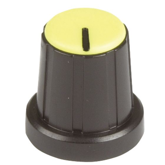 YELLOW PUSH ON STYLE KNOB