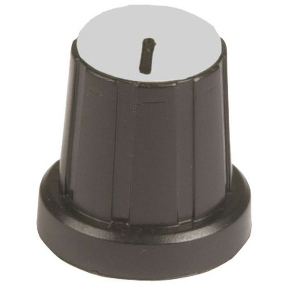 Jaycar Grey Push-On Knob for 1/4 in. Shaft – No Screws, Just Push On