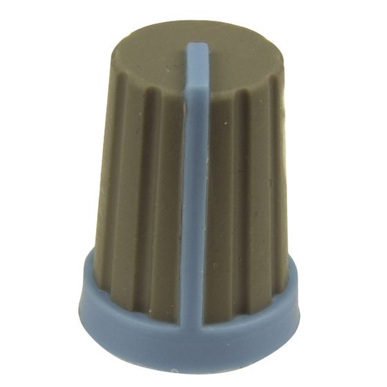 Jaycar Push-On Knob – 18T Spline, Grey/Blue Pointer (HK7733)