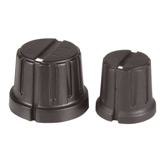 Jaycar 15mm Metric Knob – Black, Push-On Fit for 9mm Mini Pots (HK7770)
