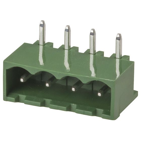 4 POLE PC MOUNT PLUGGABLE HEADER - 5.08MM - HORIZONTAL