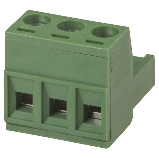 3 POLE PC MOUNT PLUGGABLE TERMINAL BLOCK SOCKET - 5.08MM