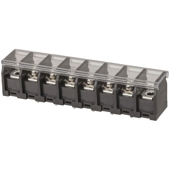 6 Way PCB Terminal Barrier with Clear Cover – 12-22 AWG, UL 94V-0 | Jaycar HM3164