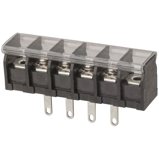 4 Way Panel Terminal Barrier with Clear Cover – 12-22 AWG, UL 94V-0 | Jaycar HM3166