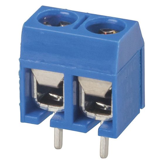 2 Way PCB Mount Screw Terminal Strip, 5mm Pitch – JAYCAR HM3172
