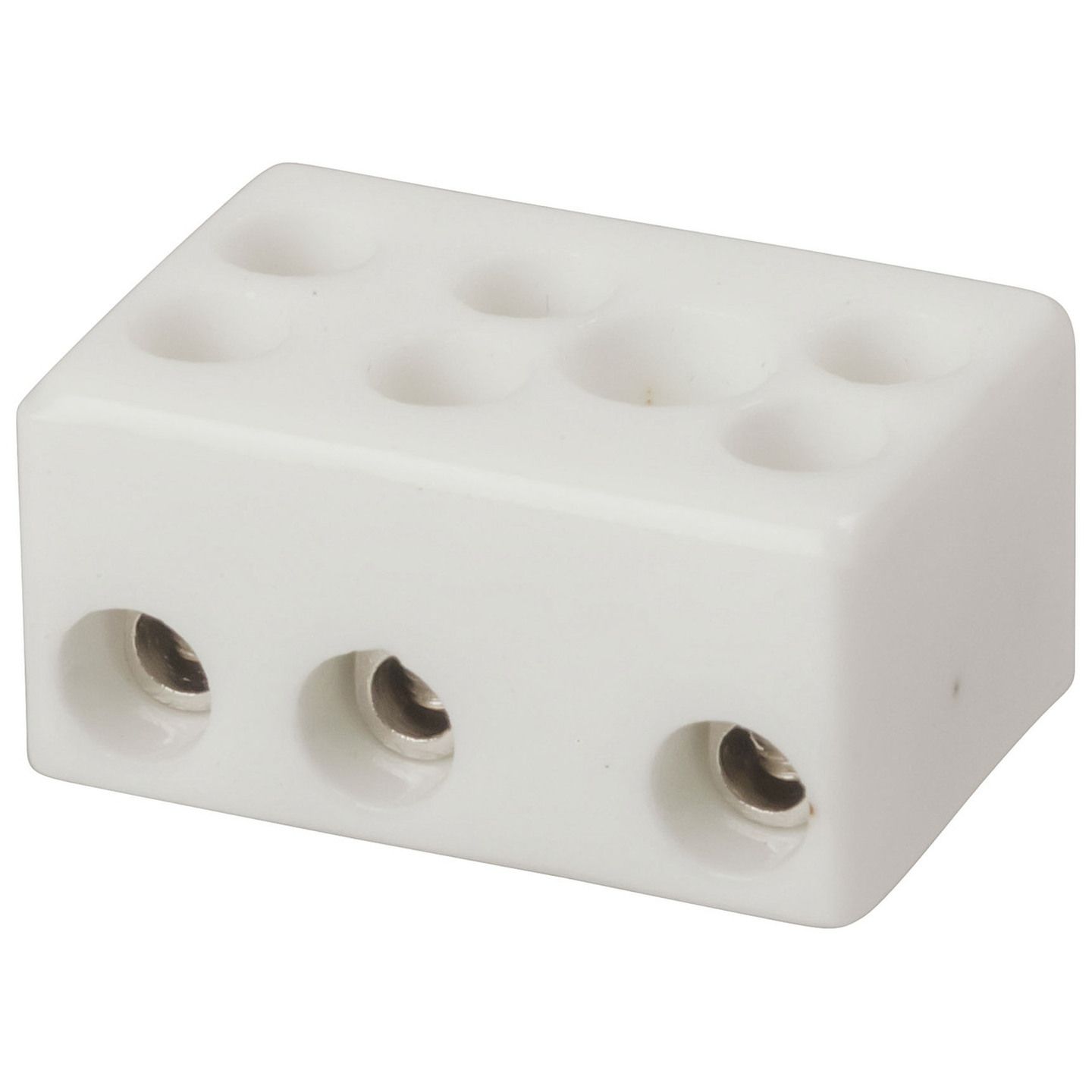 3 Wire Porcelain Terminal Block - 5 amp