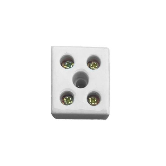 Jaycar 2 Wire Porcelain Terminal Block – 30A | 250V, High-Temp Connector