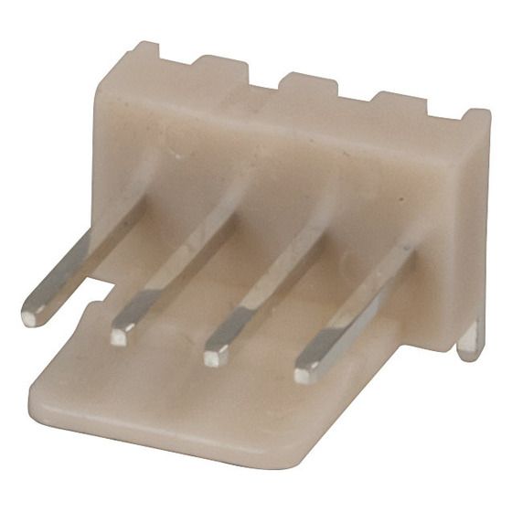 JAYCAR 4 Pin 90° Locking PCB Header – 2.54mm Pitch, Single Row, Right-Angle Mount