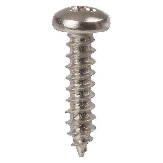 No.4 x 12mm Steel Self Tapping Screws – Nickel Plated, Pack of 25