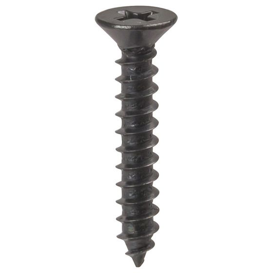 No.8 x 25mm Countersunk Wood Screws – Black Finish, Pack of 20 (Jaycar)