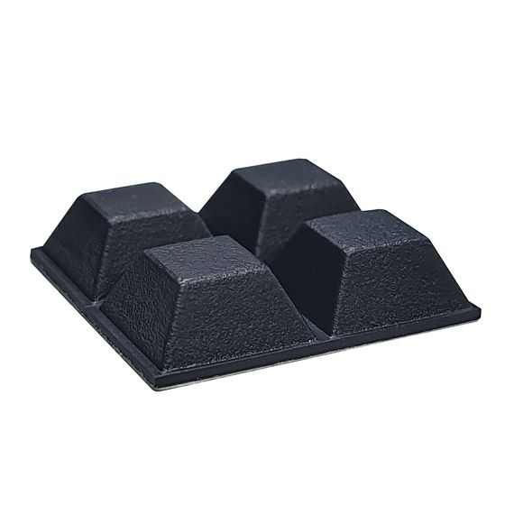 Jaycar Small Stick-On Rubber Feet – 12 x 12mm x 6mm – Pack of 4