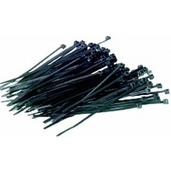 Jaycar 200mm Black Cable Ties – Pack of 500 | UV Resistant Nylon