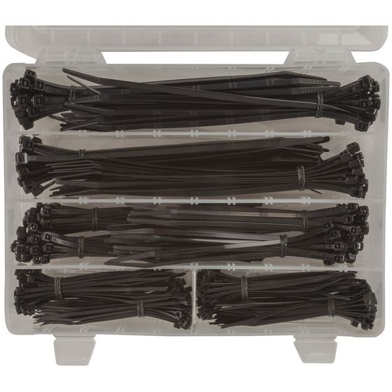 Cable Tie Box – Popular Sizes, 400 Pieces (100mm, 150mm, 200mm) | JAYCAR