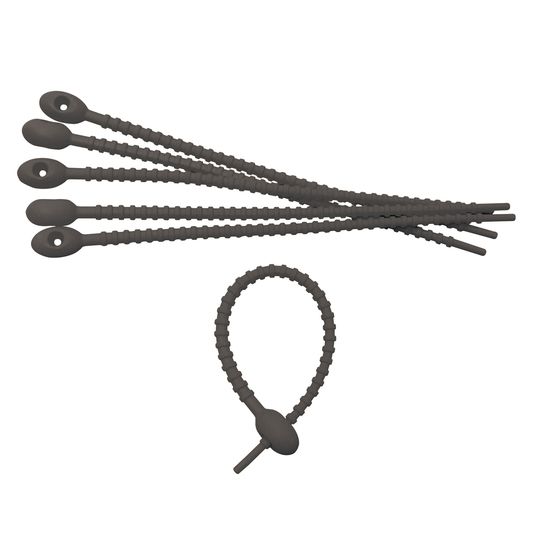 Jaycar Reusable Flexible Black Cable Ties – 8 Pack