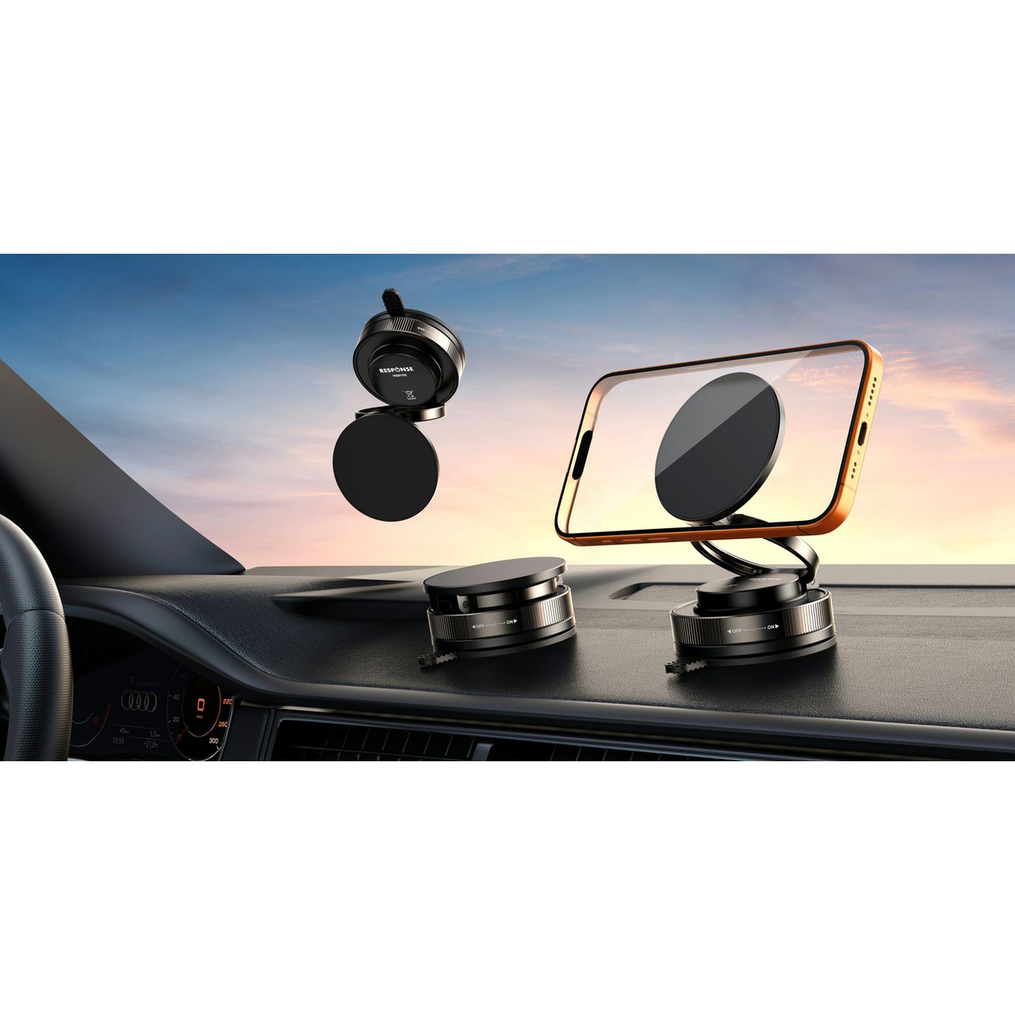 Magnetic Phone Stand with suction cup base