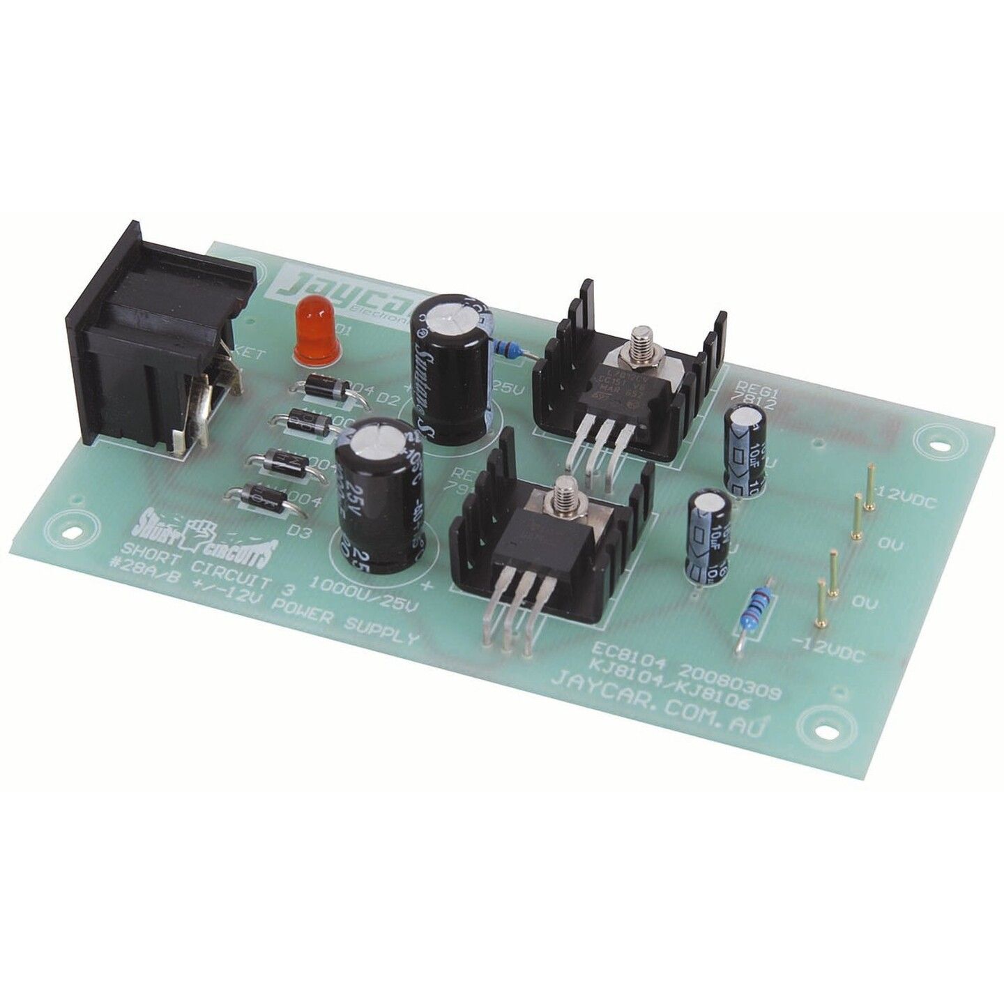 Short Circuits Three Project -  Regulated / 12V Power Supply