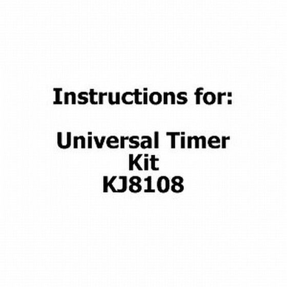 Jaycar Universal Timer Kit (KJ8108) – Instruction Manual