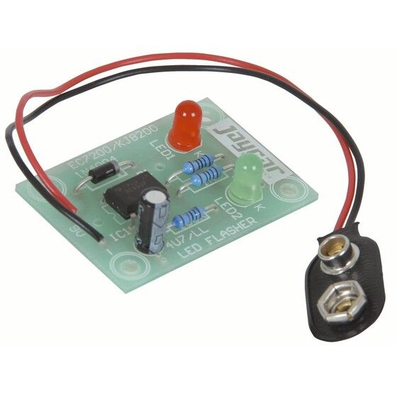 Jaycar Short Circuits Two – Red/Green LED Flasher Kit (555 Timer IC)