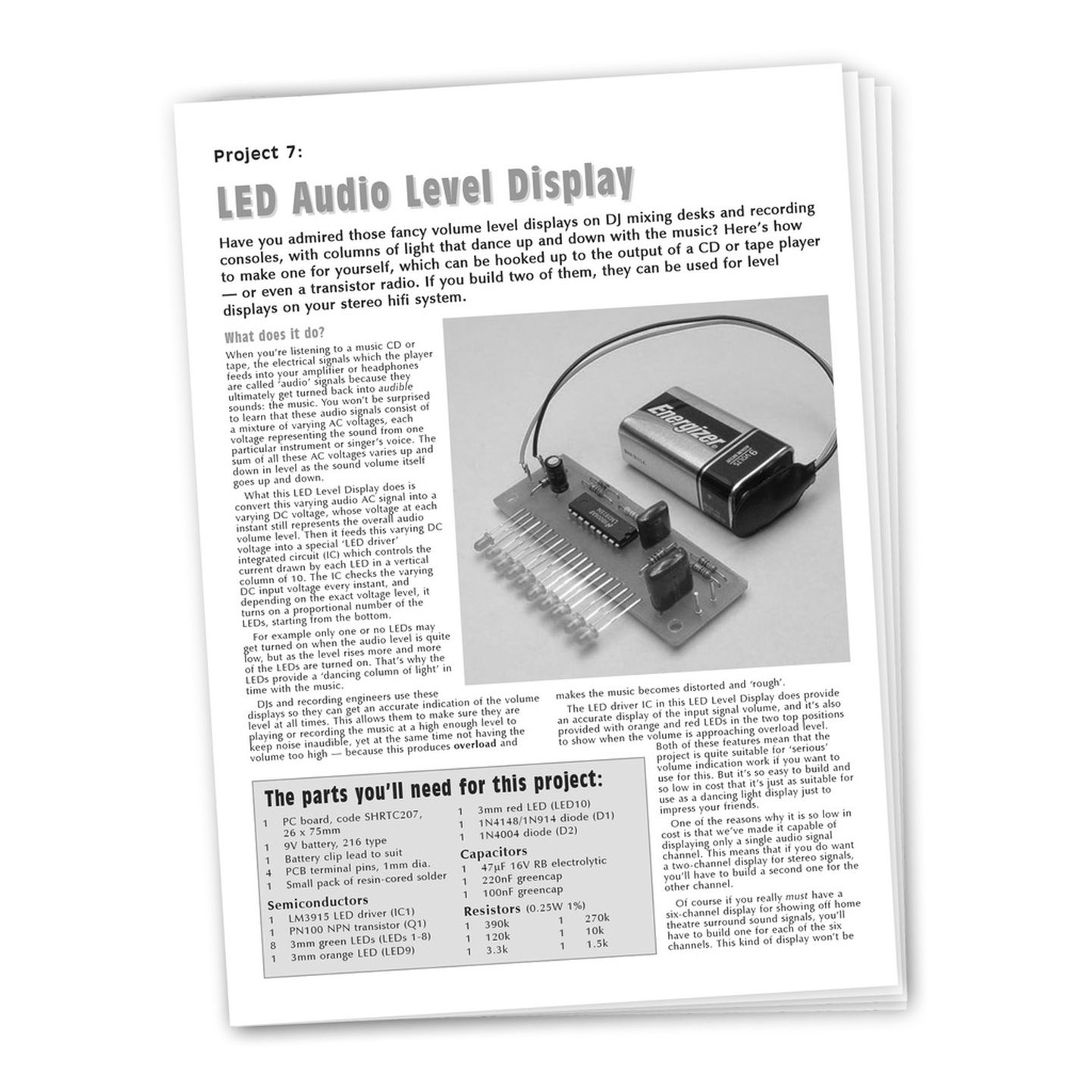 Instructions to suit SC2 Project - KJ8212 Sound level meter