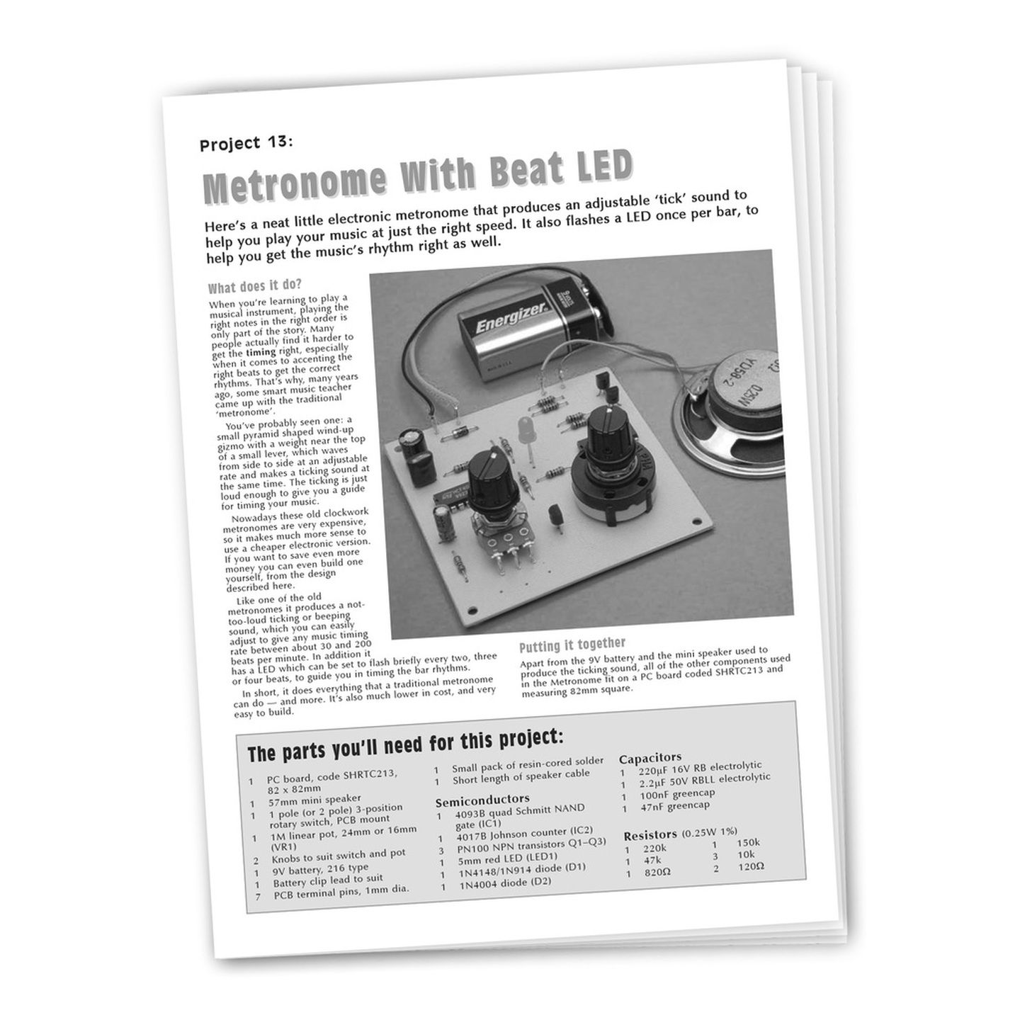 Instructions to suit SC2 Project - KJ8232 Metronome