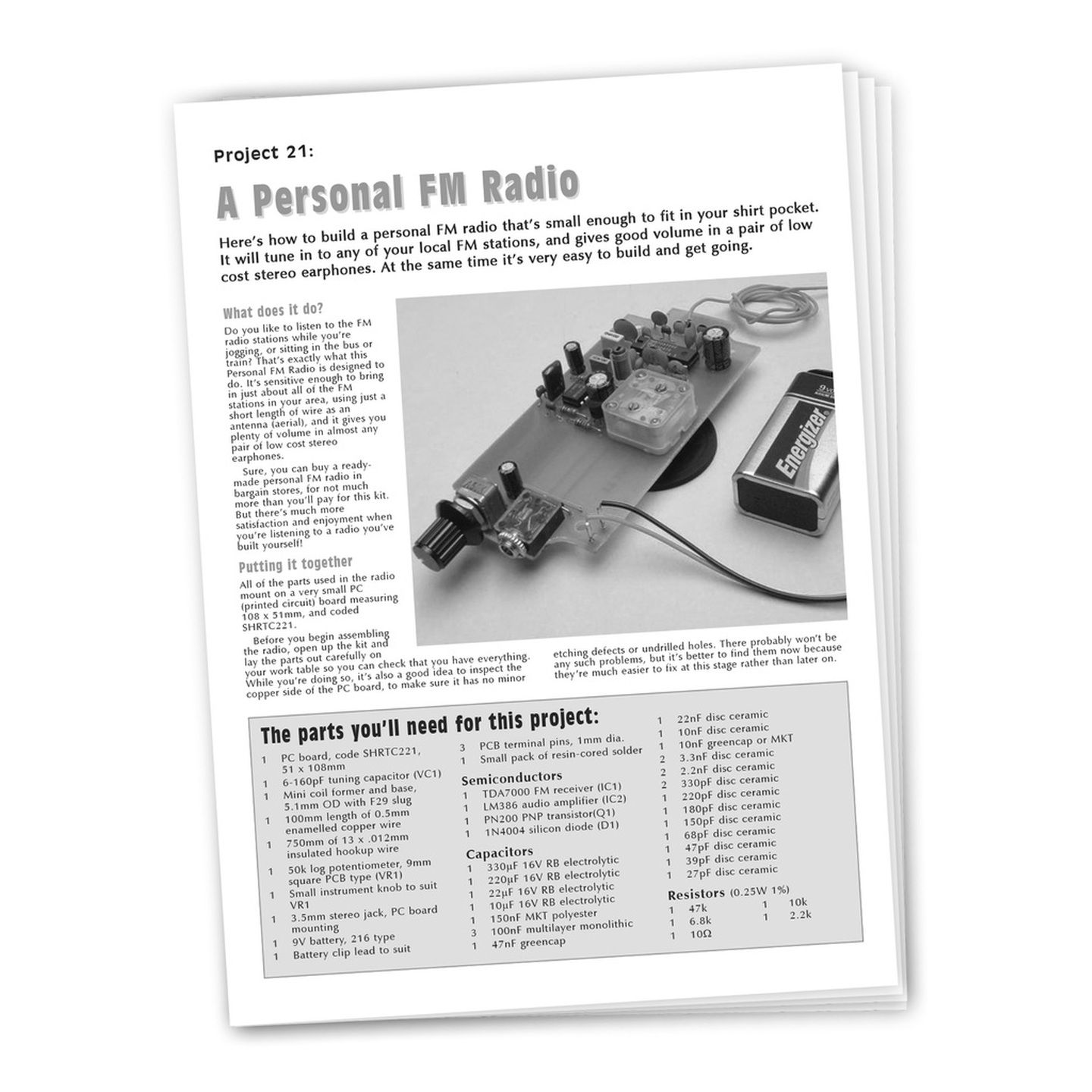  Instructions to suit SC2 Project - FM Radio  with Electronic Tuning KJ8238