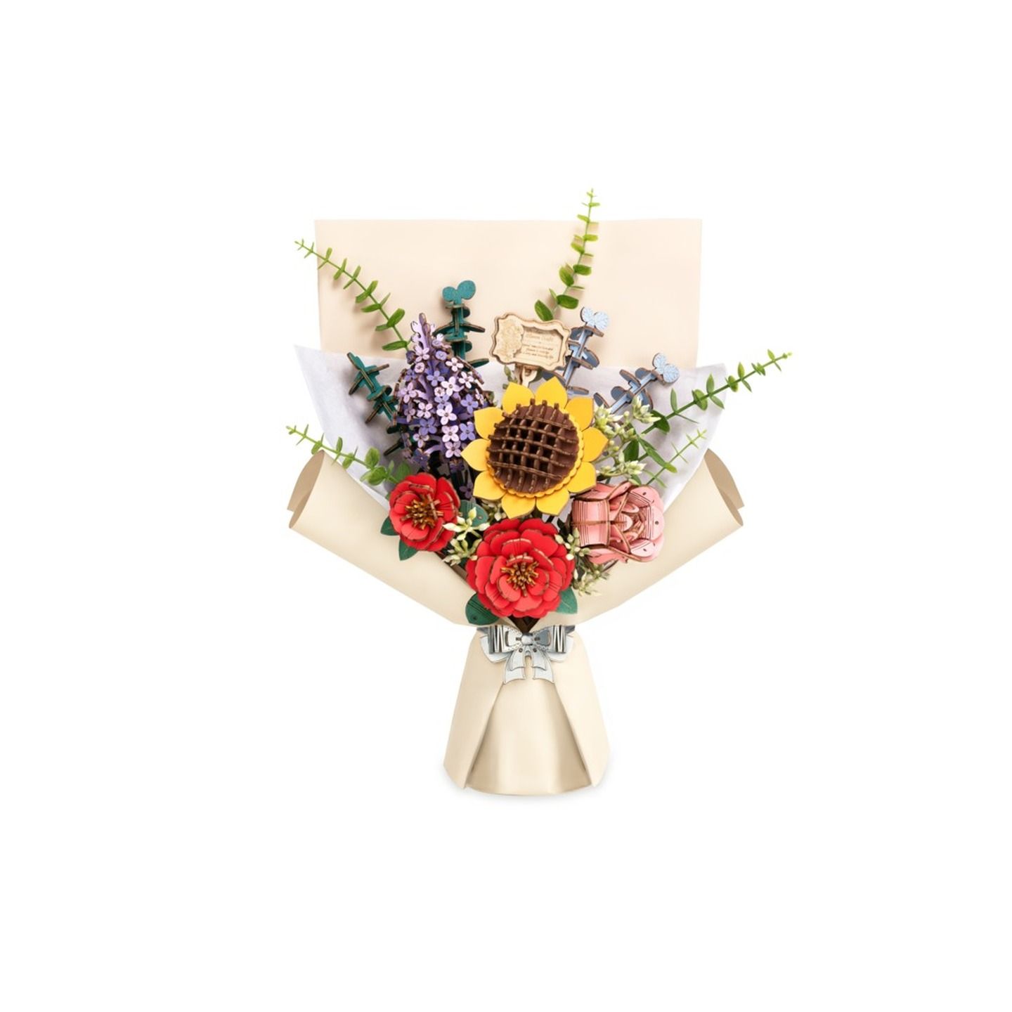 Wooden Craft DIY Flower Bouquet ROKR