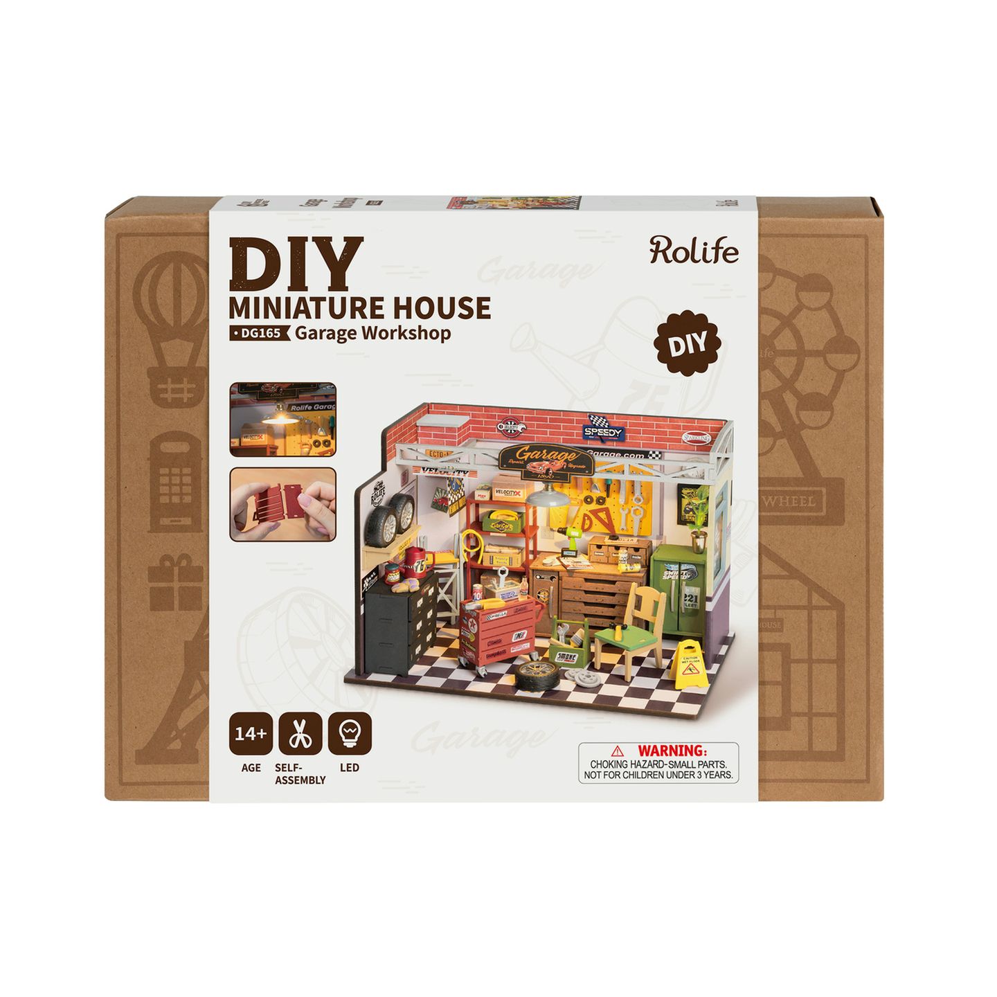 ROKR Garage Workshop DIY Miniature House Kit