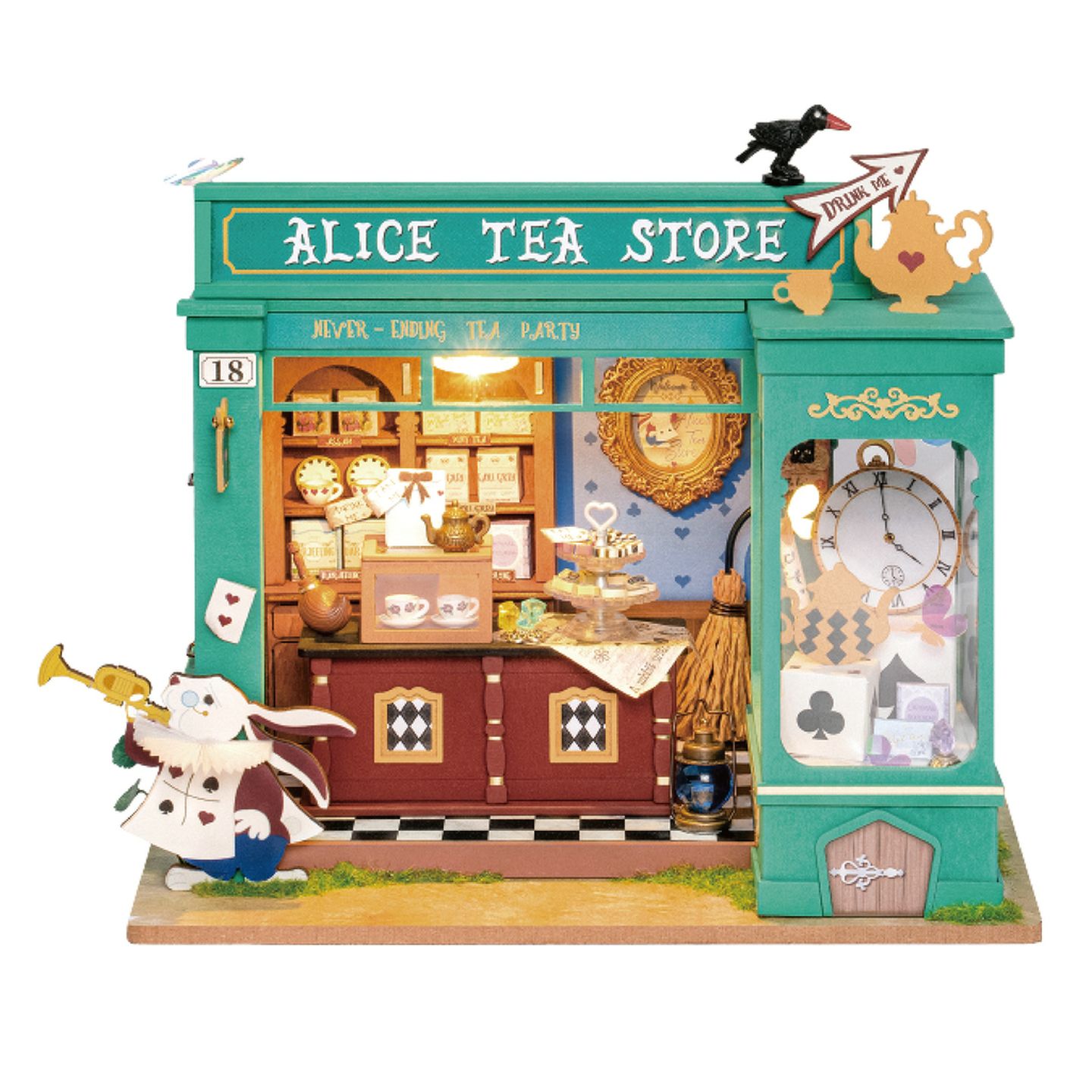 ROKR Alices Tea Store DIY Miniature House Kit